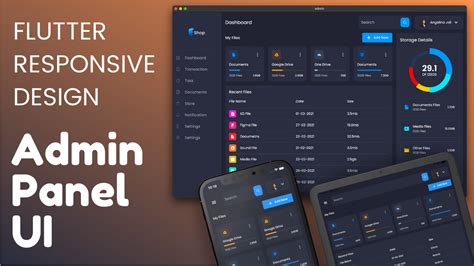 flutter admin panel template github
