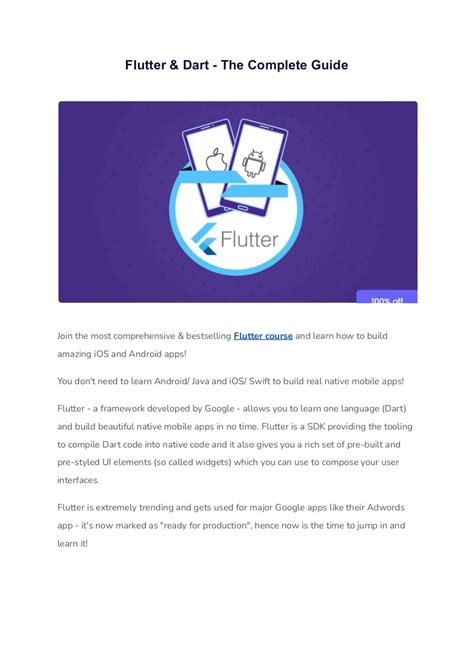flutter and dart tutorial pdf