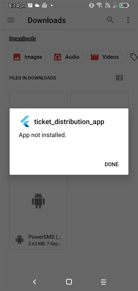 flutter app not installed