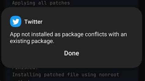 flutter app not installed as package conflicts with an existing package
