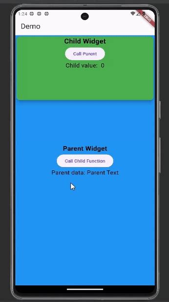flutter child widget call parent function