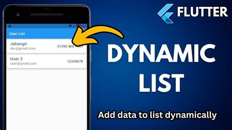 Flutter Dynamic List