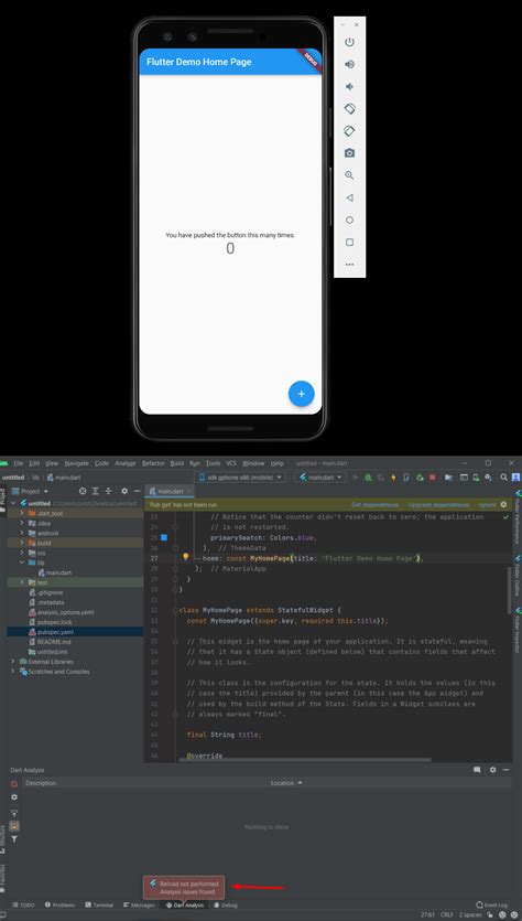 flutter hot reload not working android studio windows