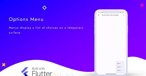 Flutter Menu Options