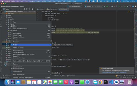 flutter option to run xcode in android studio is not showing