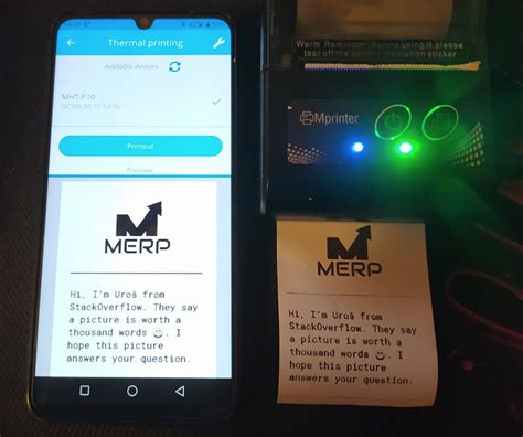 Flutter Thermal Printer Bluetooth Example