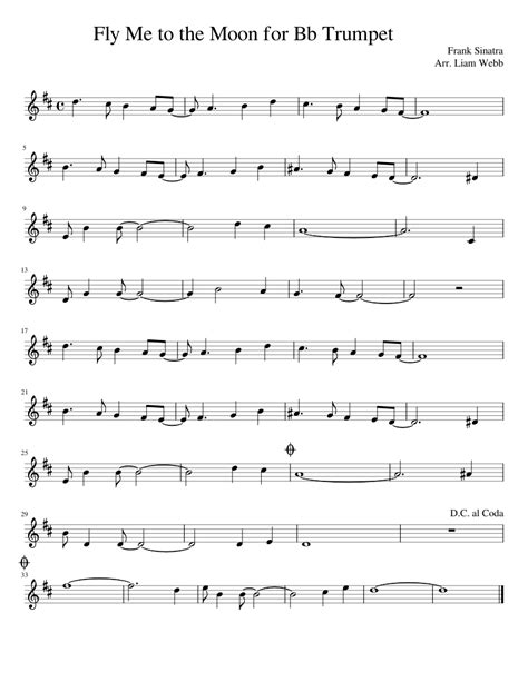 fly me to the moon trumpet sheet music pdf