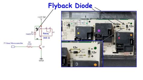 Flyback Diode Switching Relay