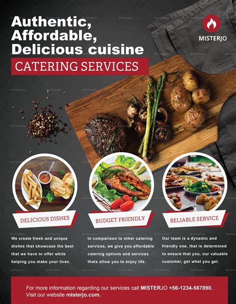 FREE 23+ Awesome Catering Flyer Templates in AI PSD InDesign MS