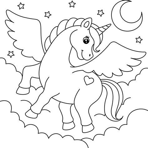 Flying Unicorn Coloring Pages: A Magical Journey Of Creativity