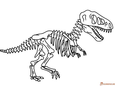 Flying Dinosaur Bones Coloring Pages