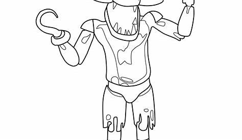 Foxy FNAF Coloring Page for Kids - Free Five Nights at Freddy's
