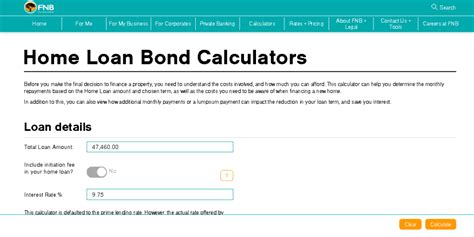 fnb study loan calculator