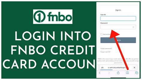 fnbo credit card login my account