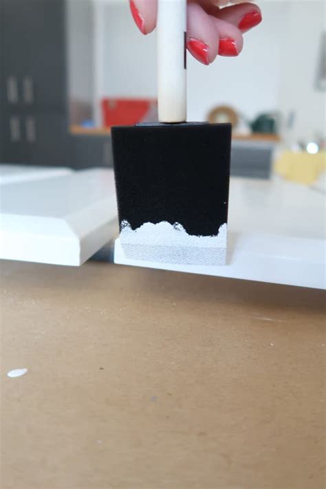 Foam Brush On Cabinets