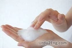 foam meaning in urdu with example