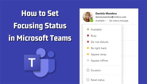 focusing status in teams