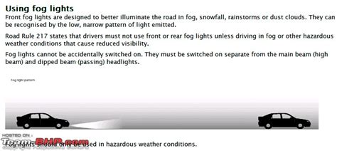 Fog Lamps Road Rules