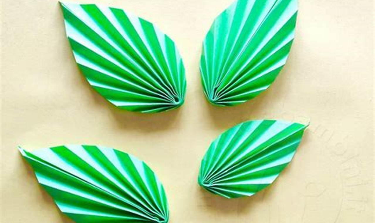 foglia origami facile