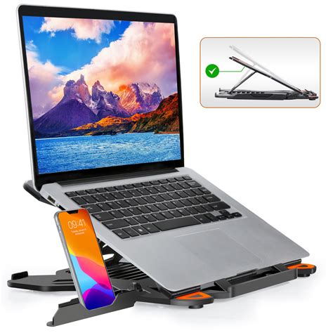 Laptop Stand, MultiAngle Aluminum Ergonomic Foldable Laptop Riser, Adjustable Notebook Stand