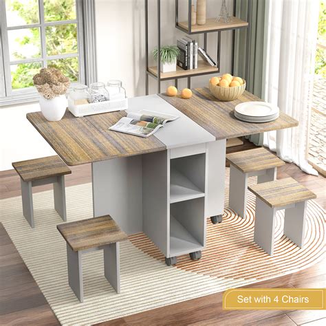 Foldable Kitchen Table Set