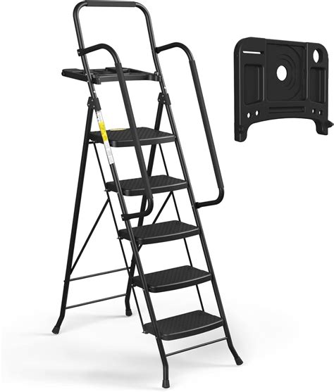 Foldable Step Ladders With Handrail