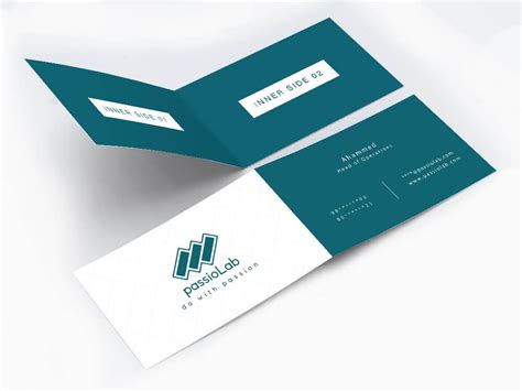 folded business card