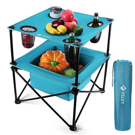 Folding Camping Table With Cup Holders