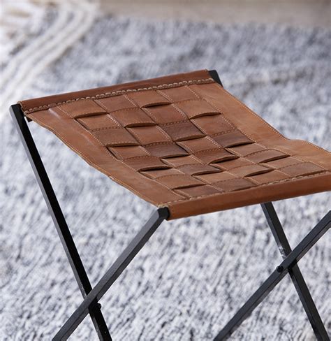 Folding Leather Stools
