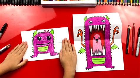 Folding Monster Drawing