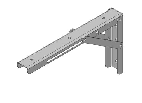 Folding Shelf Bracket 3D Model