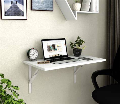 Wall Mount Writing Table Convertible Folding Computer Desk Storage Home