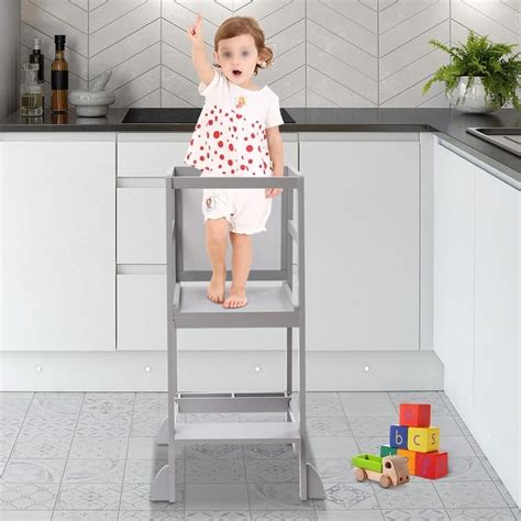 Folding Toddler Step Stool With Rails