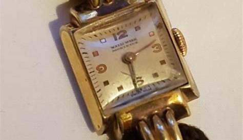 Antique 1940's Sunray Fond Acier Inoxydable 15 Jewels