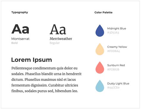 Font Style Guide Template