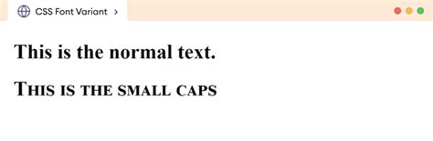 font-variant css example
