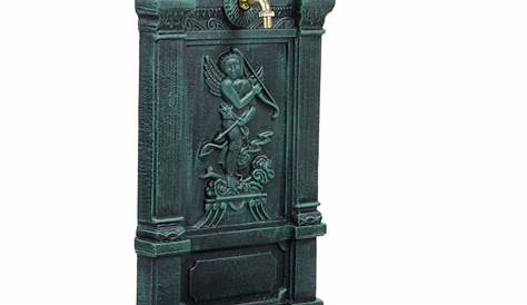 Fontaine De Jardin En Fonte Murale Marron 75 Cm X 44 Cm L