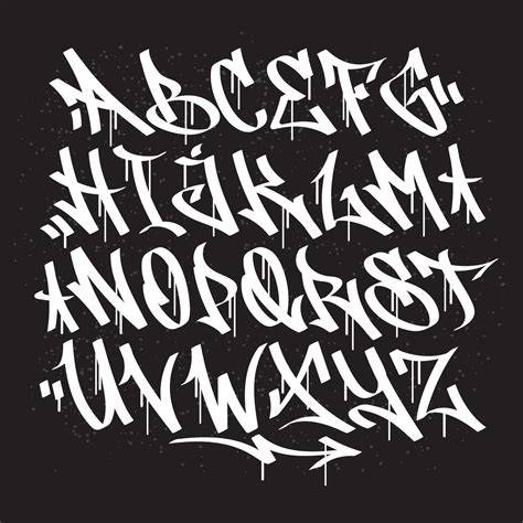 Custom Lettering Font With Graffiti Effect 555537 Vector Art at Vecteezy