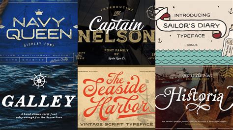 Seaworthy Typeface & Nautical Pack Fonts on Creative Market