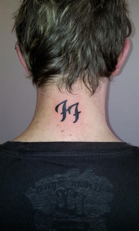 foo fighters tattoo neck