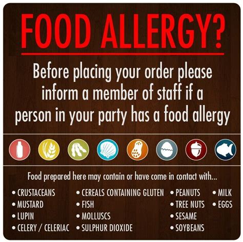 food allergies in a restaurant