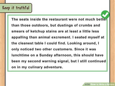 Food Critic Examples