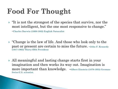food for thought example with explanation for students