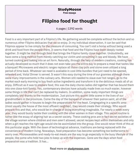 food for thought with explanation tagalog brainly