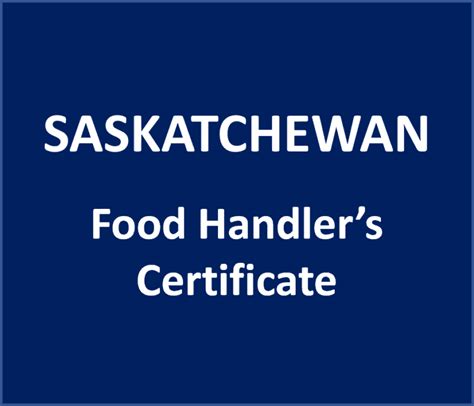 food handling certificate saskatchewan