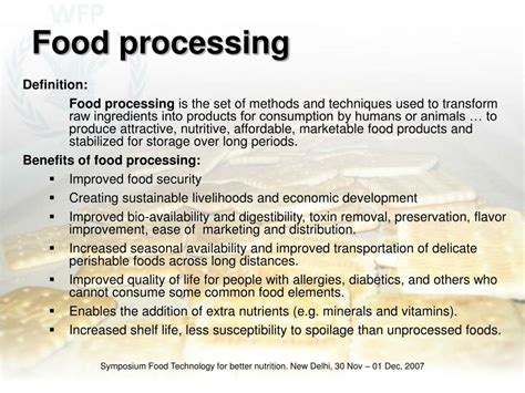 food processing definition and examples