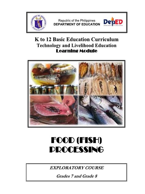 Food Processing Learning Module Grade 11