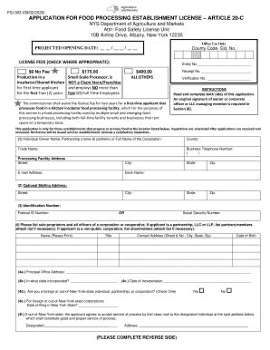 Food Processing License