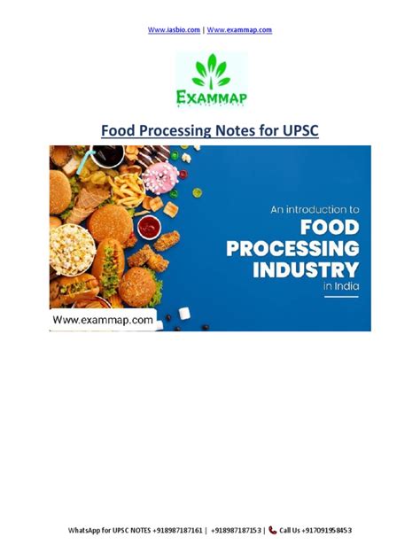 Food Processing Upsc Pdf