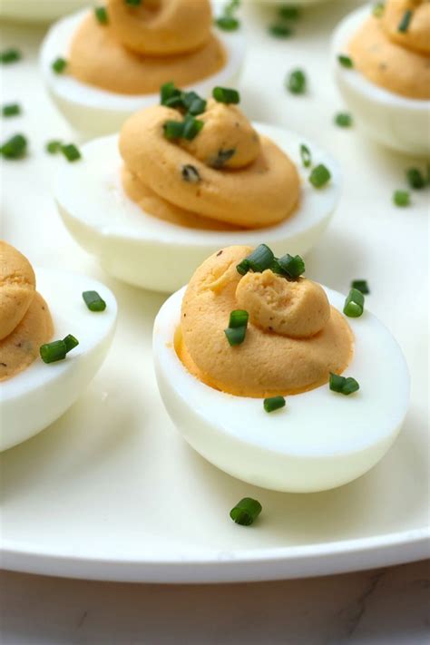 Tahini Deviled Eggs Recipe Deviled eggs, Food processor recipes